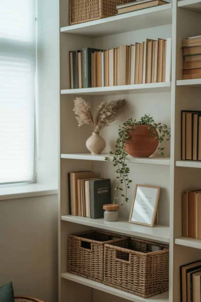 Styled Open Shelving That Makes Rental Storage Look Like Interior Design