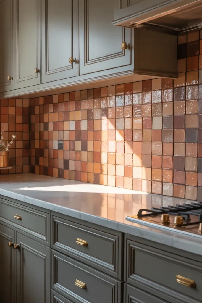 Terracotta Tile Backsplash That Brings Warmth to Cool