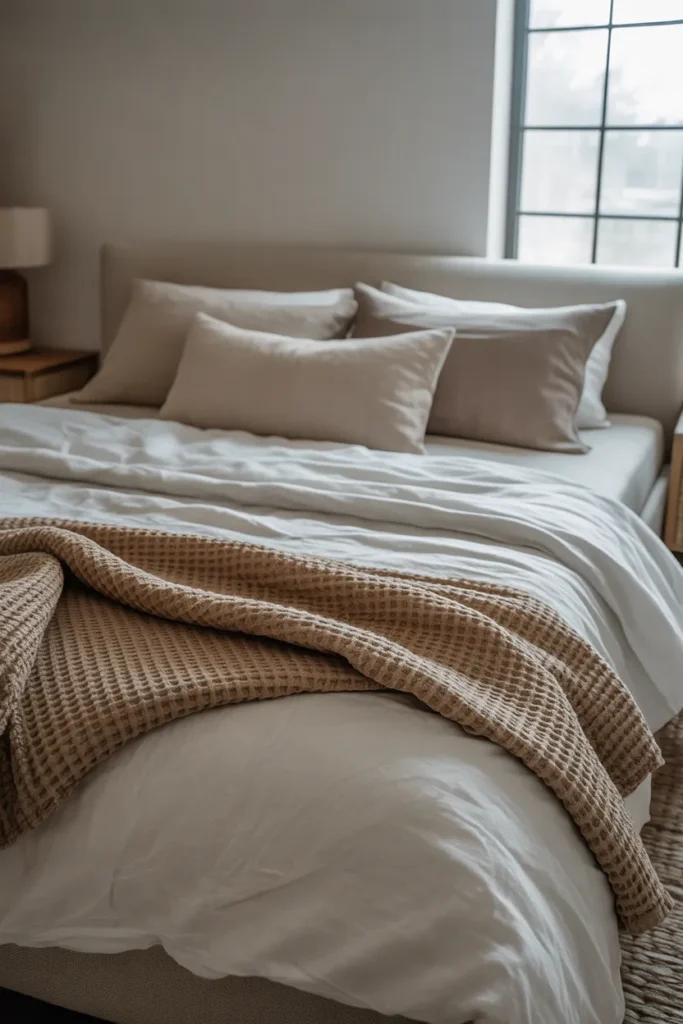 Textured Bedding Layers That Replace Decorative Pillows