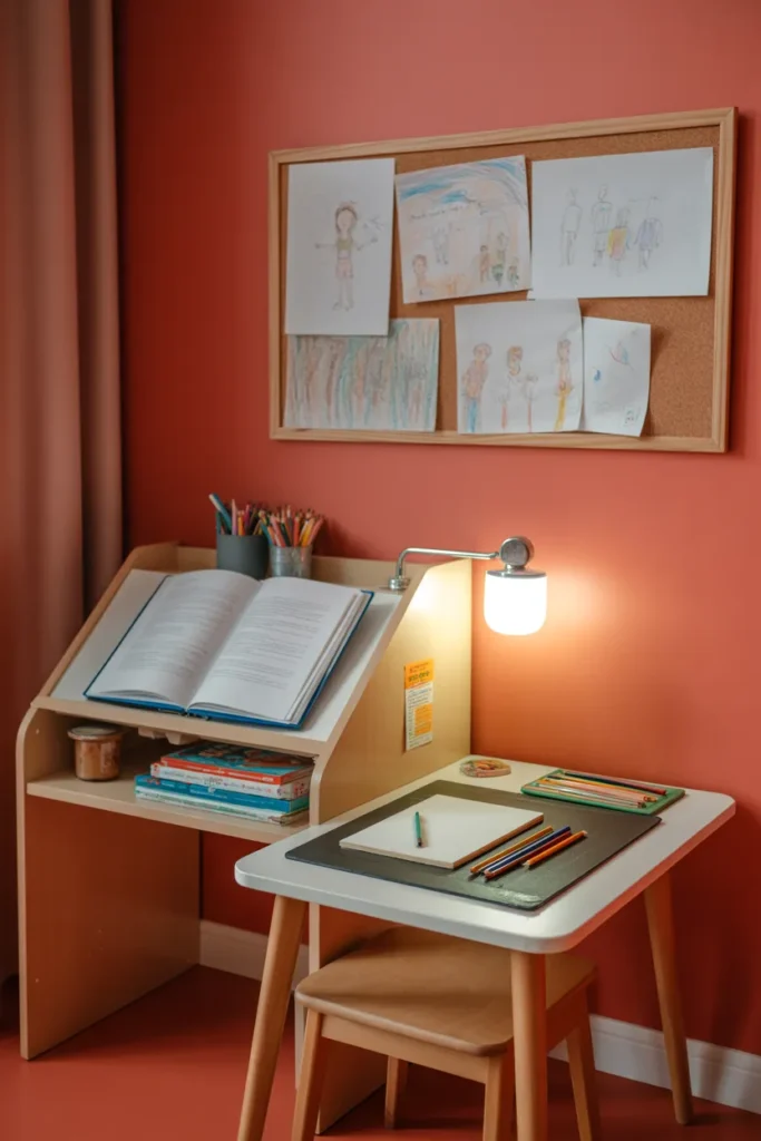 The Art-Integrated Desk Setup for Creative Kids Who Draw and Study