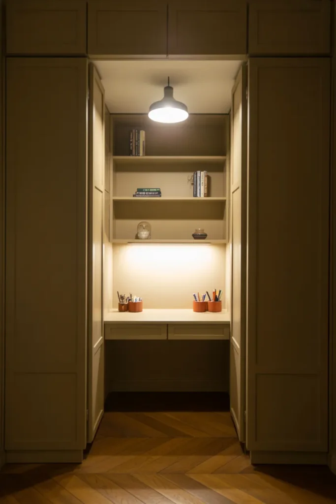 The Built-In Desk Nook That Makes a Hallway Alcove Useful