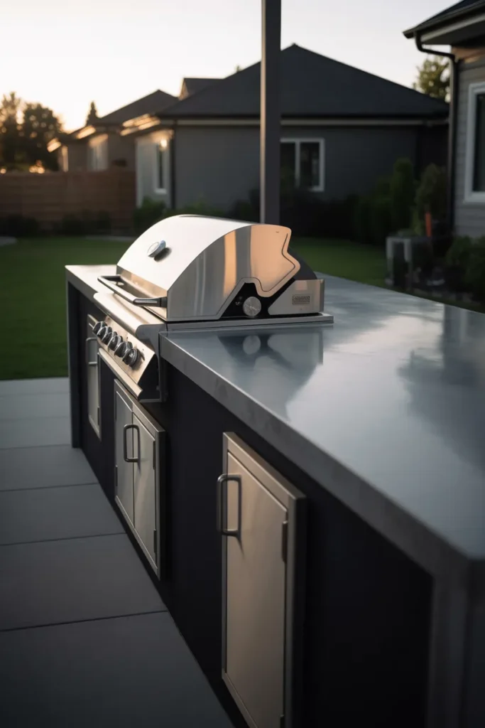 The Built-In Grill Station With Dedicated Prep Counter