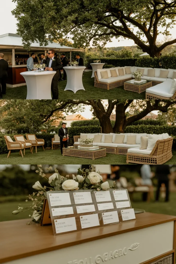The Cocktail Hour Layout in a Garden Setting That Keeps Guests Moving and Comfortable