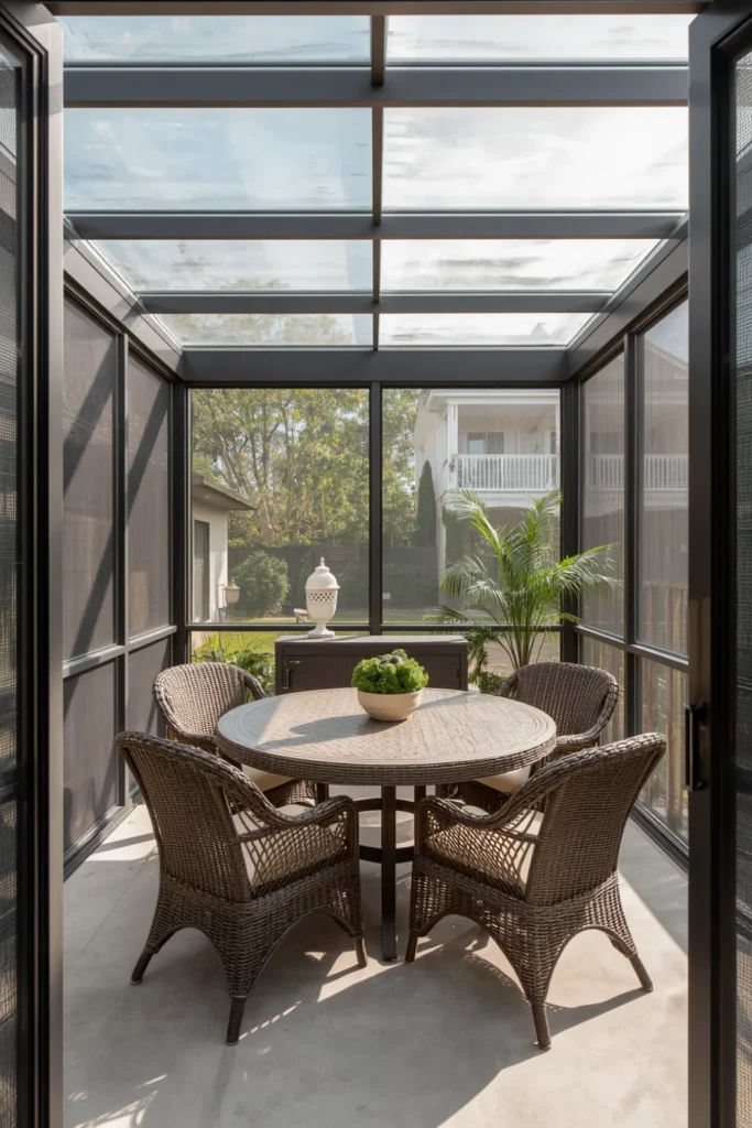The Covered Screened Patio That Works Through All Four Seasons