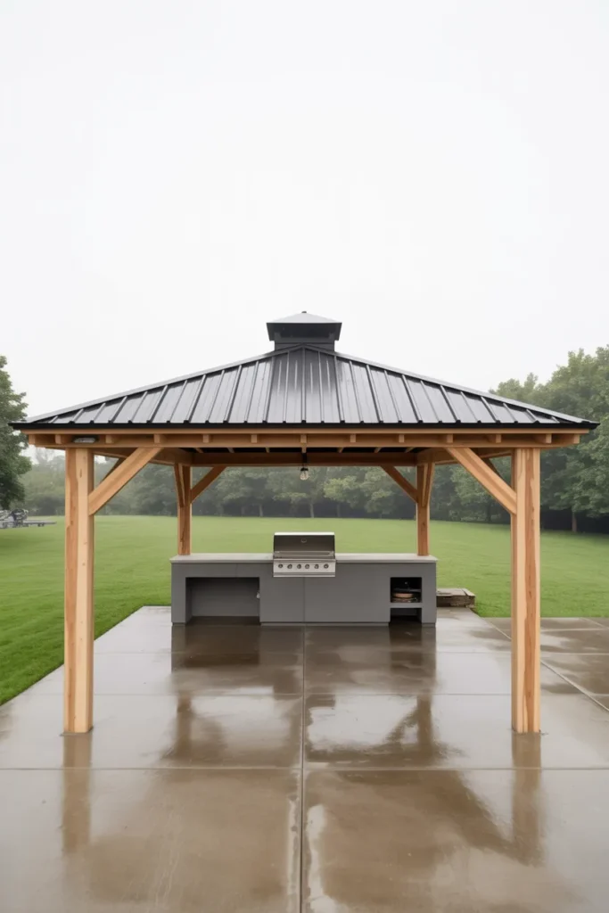The Detached BBQ Pavilion Away From the Main House
