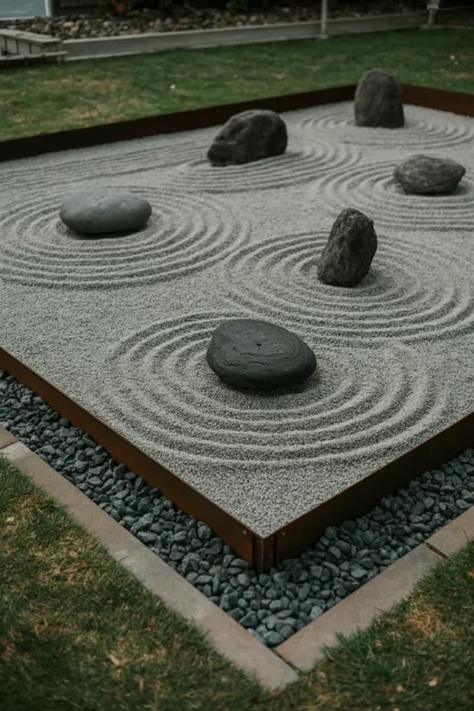 The Dry Zen Garden (Karesansui) That Works in a Small Front Yard