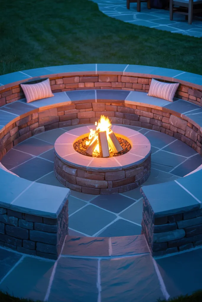 The Fire Pit Seating Wall Patio That Replaces Traditional Chairs