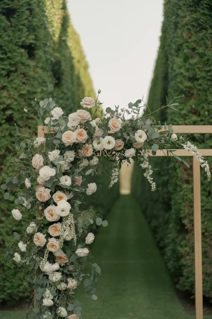 The Floral Arch Ceremony Backdrop That Frames the Moment Without Overwhelming the Space