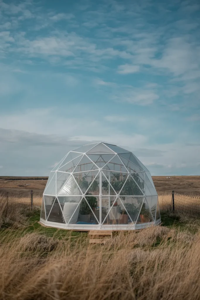 The Geodesic Dome Greenhouse for Unusual Lots and High Wind Areas