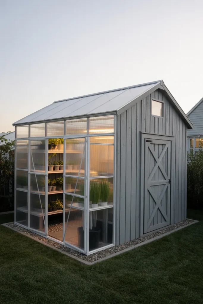 The Greenhouse Shed Combo for Gardeners Who Need Storage Too