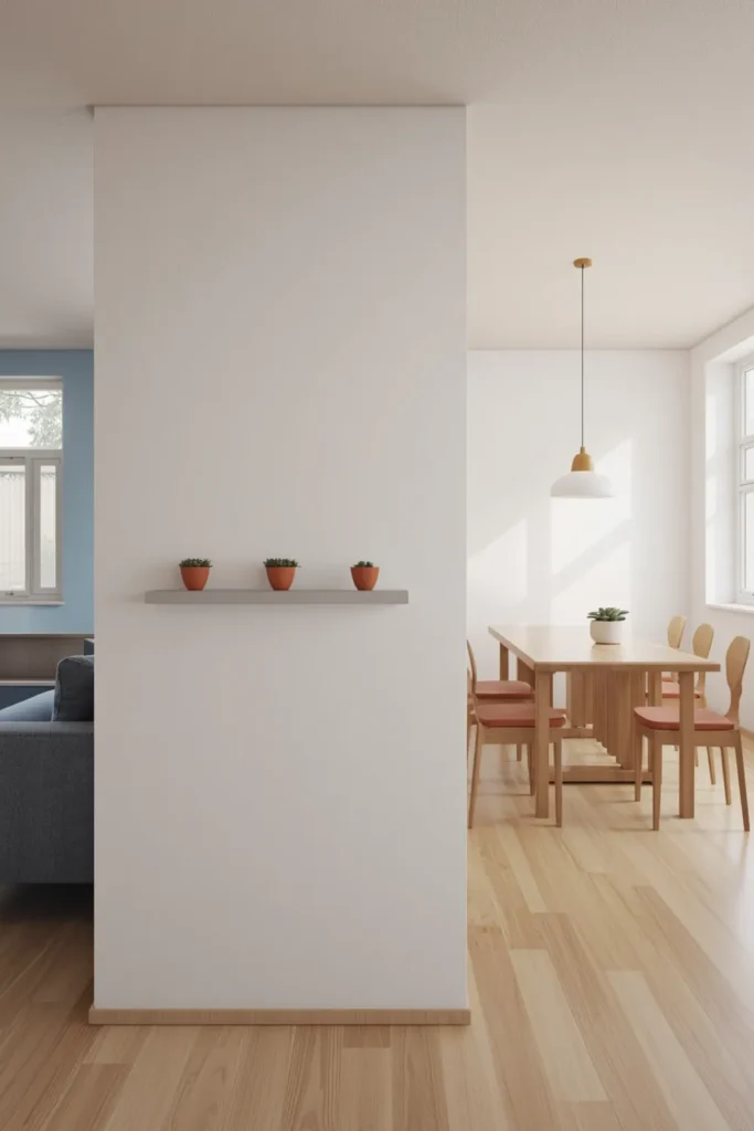 The Half-Wall Room Divider That Adds Structure Without Closing the Space