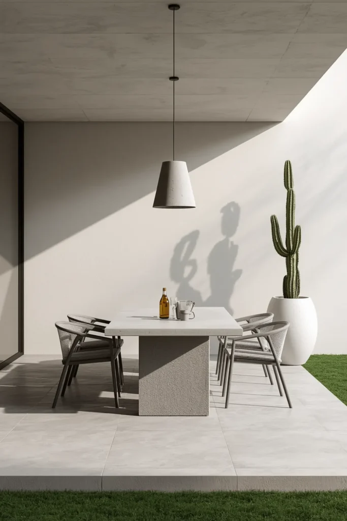 The Modern Minimalist Patio With a Monochrome Material Palette