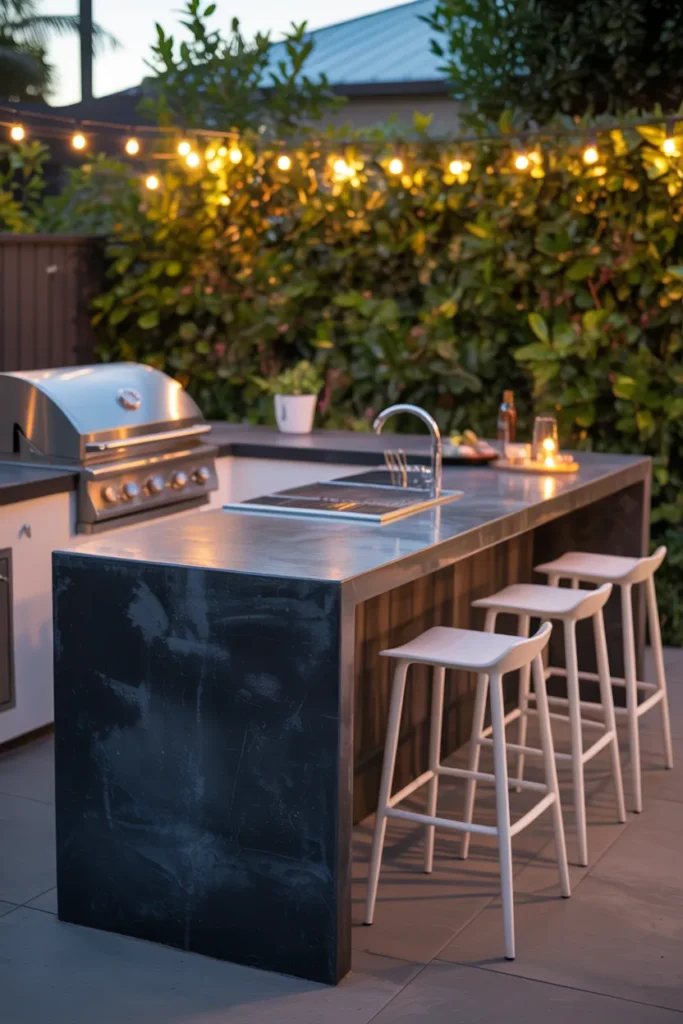 The Outdoor BBQ Island With Bar-Height Seating