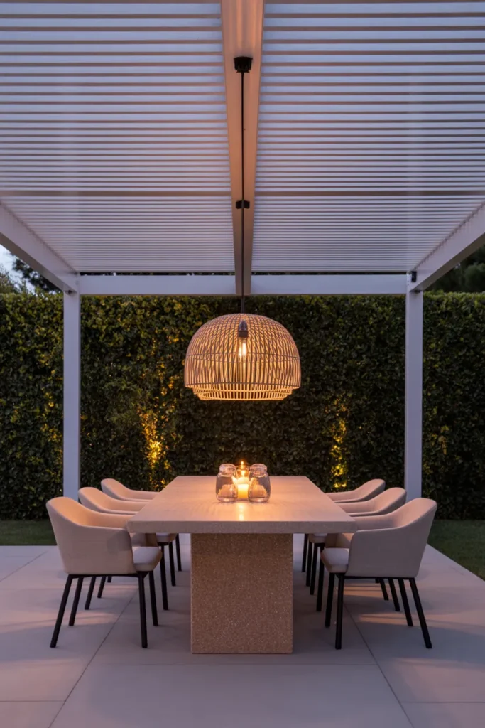 The Outdoor Dining Room With a Statement Table