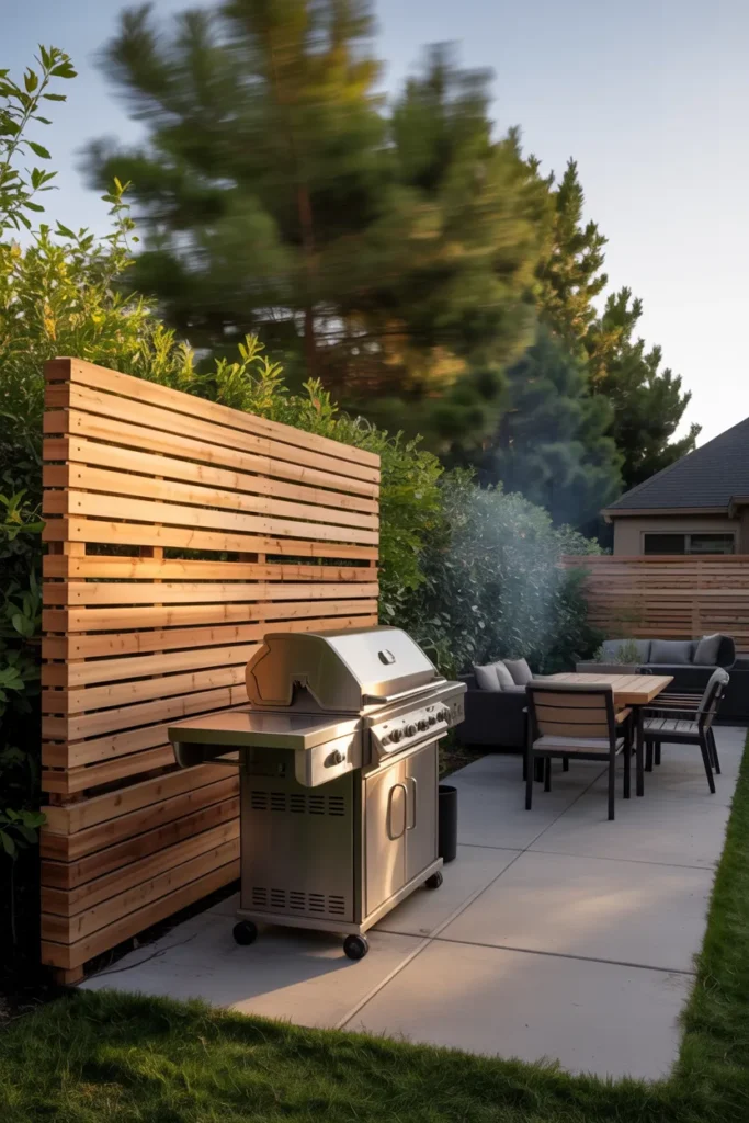 The Patio BBQ Zone With Integrated Smoke and Wind Management