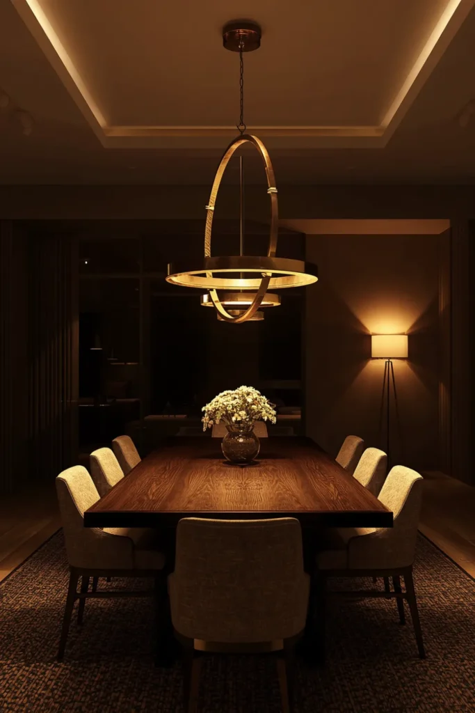 The Pendant Lighting Strategy That Zones the Dining Area Visually and Functionally