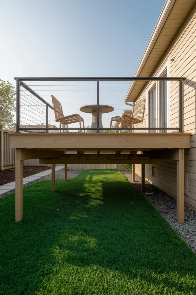 The Raised Deck Breakfast Patio With a View-First Layout