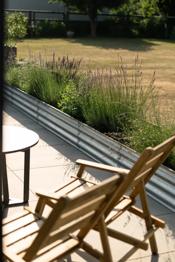 The Raised Garden Bed Border That Turns a Patio Edge Into a Living Wall