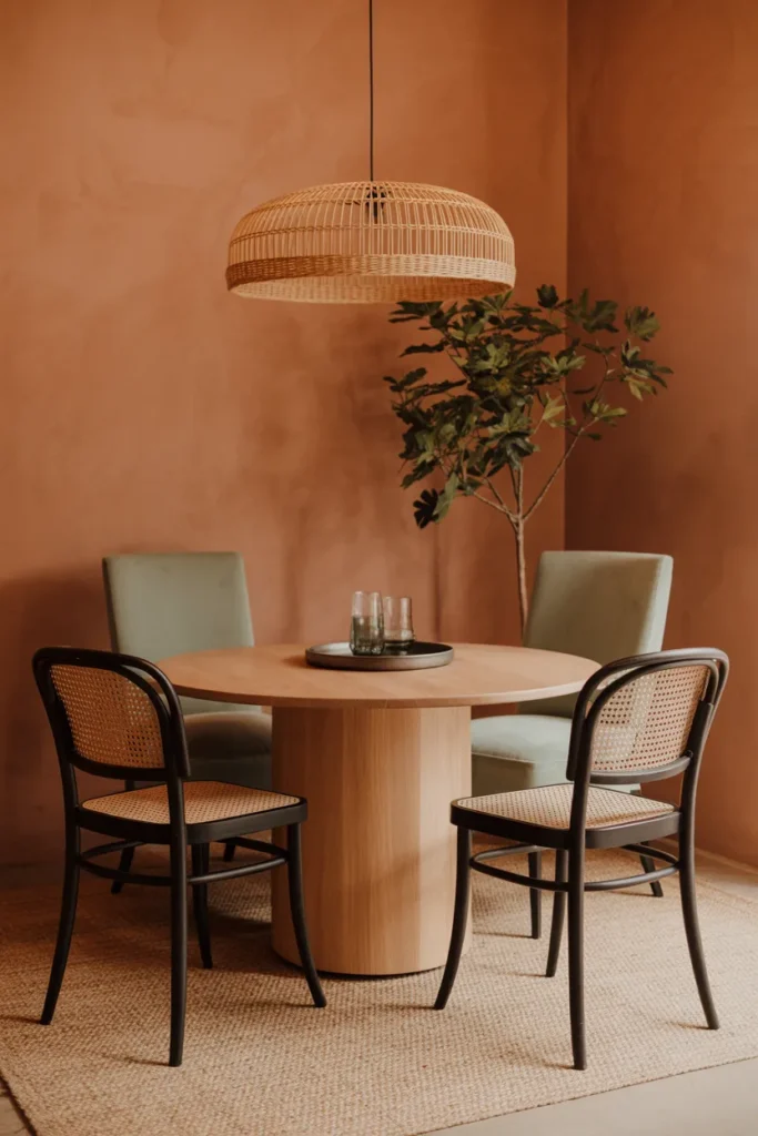 The Round Wood Table With Mixed Seating