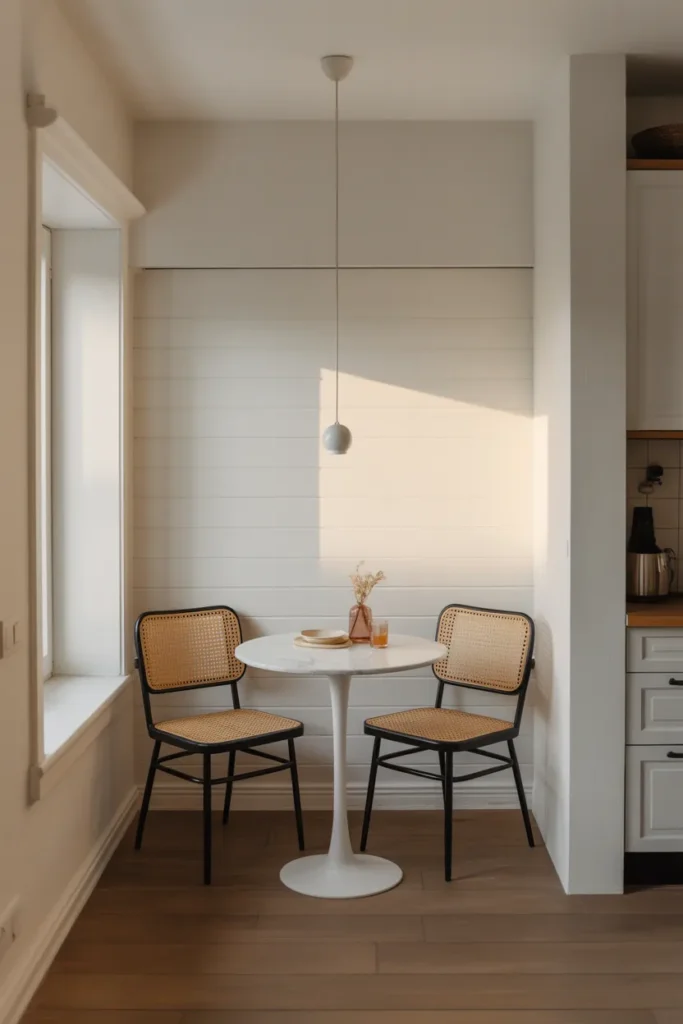 The Small Round Table That Makes a Tight Kitchen Dining Nook Actually Function