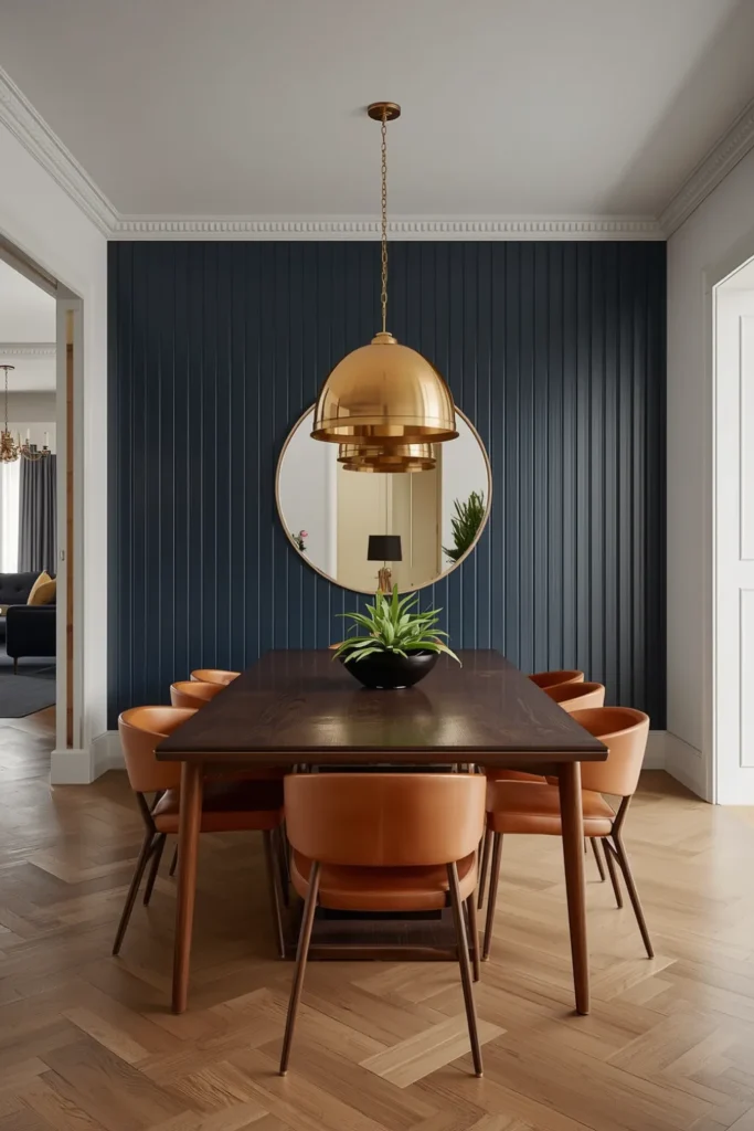 The Statement Wall Behind the Dining Table That Anchors the Zone Architecturally