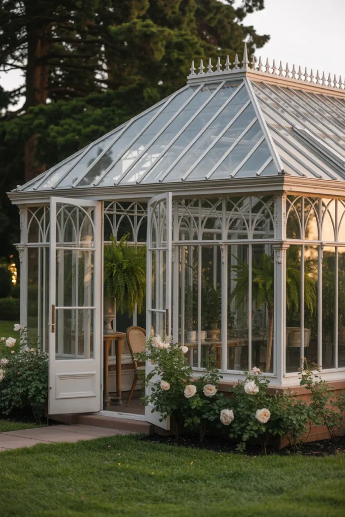 The Victorian-Style Greenhouse That Doubles as Outdoor Living Space