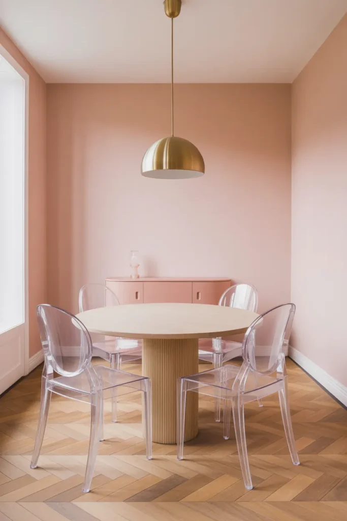 Transparent Acrylic or Glass Dining Chairs