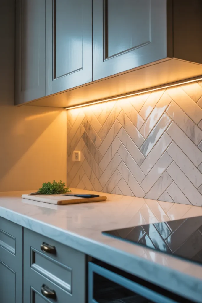 Under-Cabinet LED Strip Lighting That Eliminates Counter Shadow