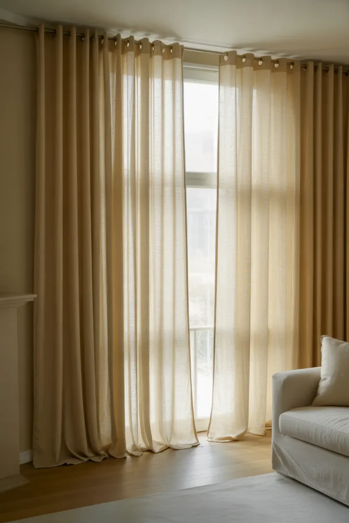 Use Curtains Hung High and Wide to Make Any Window Feel Larger