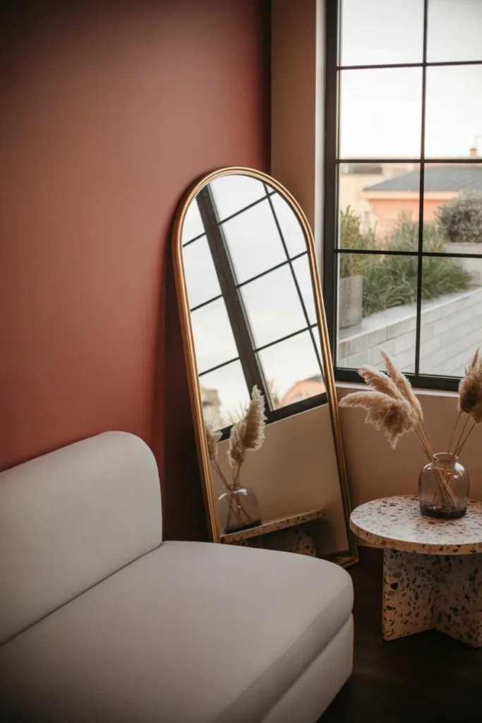 Use Mirrors Strategically to Double the Visual Depth of a Small Room