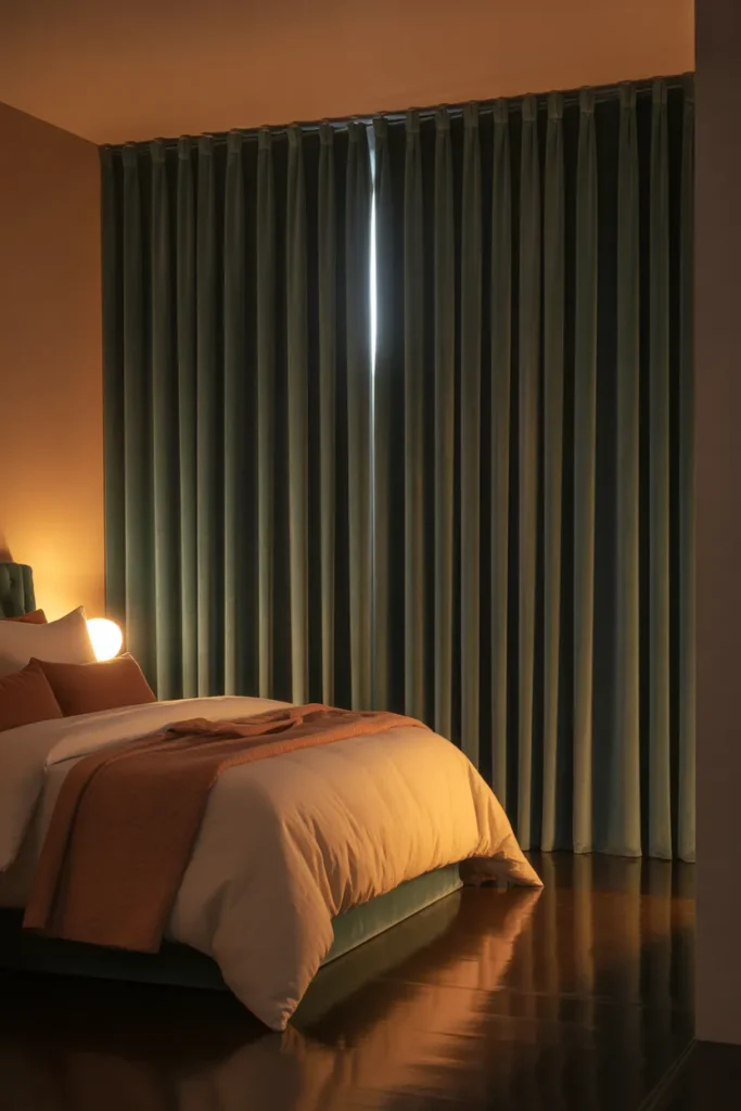 Velvet Blackout Curtains in Deep Jewel Tones