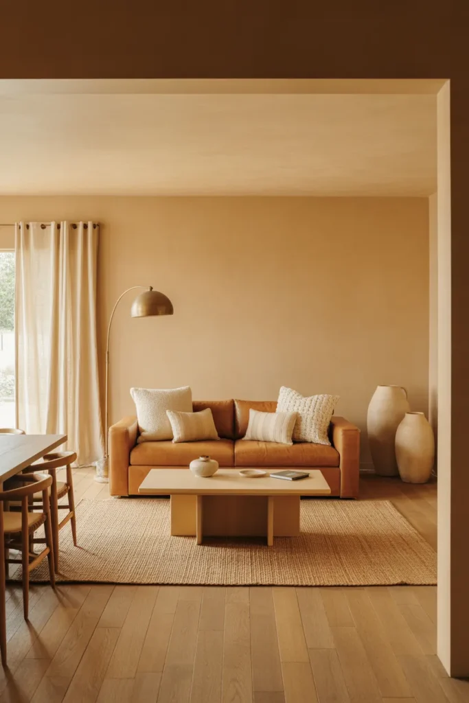 Warm Camel and Cream Living Room Color Palette That Feels Expensive Without Being Loud