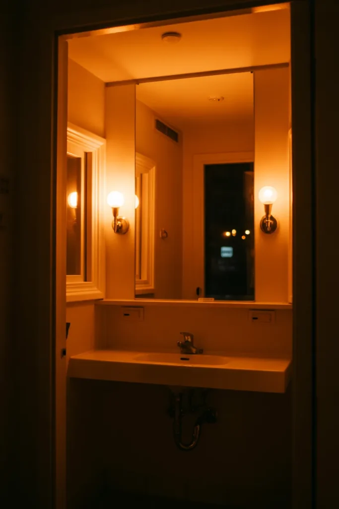 Warm Lighting Layers That Fix the Harshness of Standard Apartment Bathroom Fixtures