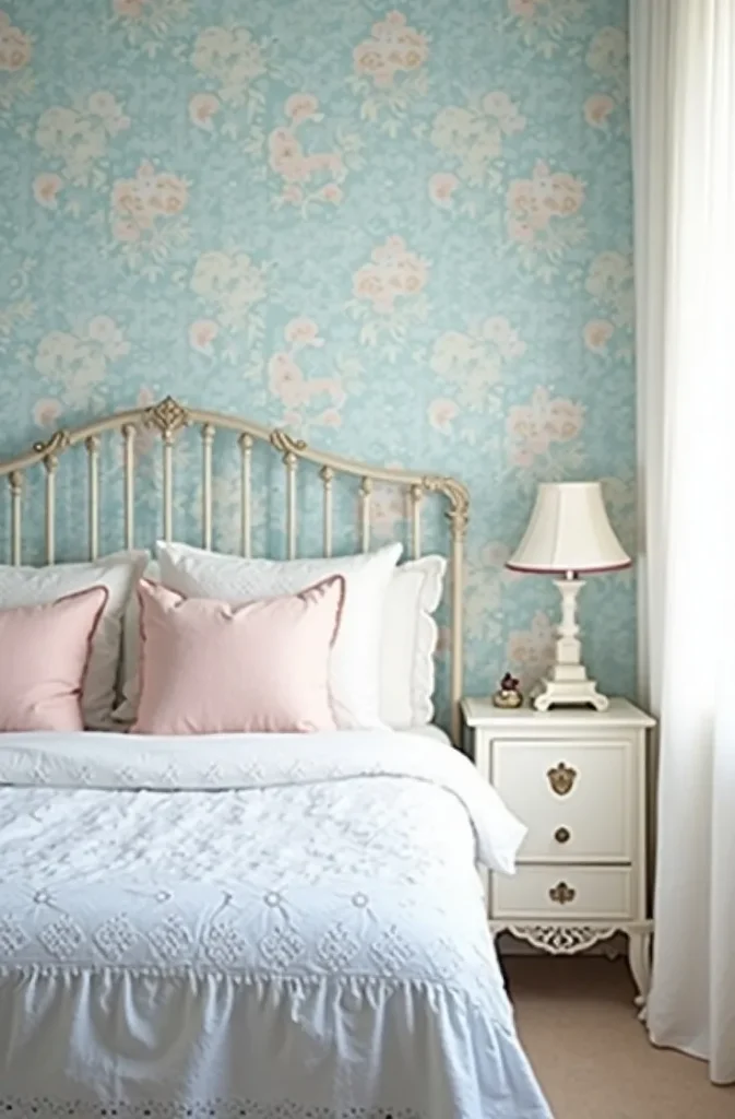 Add Vintage Wallpaper or Wallpaper-Inspired Paint Techniques to One Accent Wall