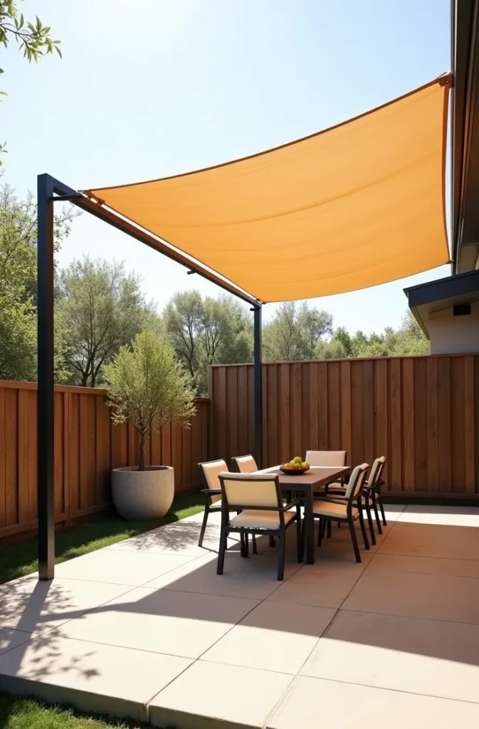 Add a Shade Sail Over an Open Porch or Deck to Block Direct Sun Without Enclosing the Space