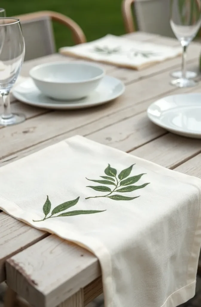 Block-Printed Linen Napkins That Upgrade an Outdoor Dining Table in One Afternoon