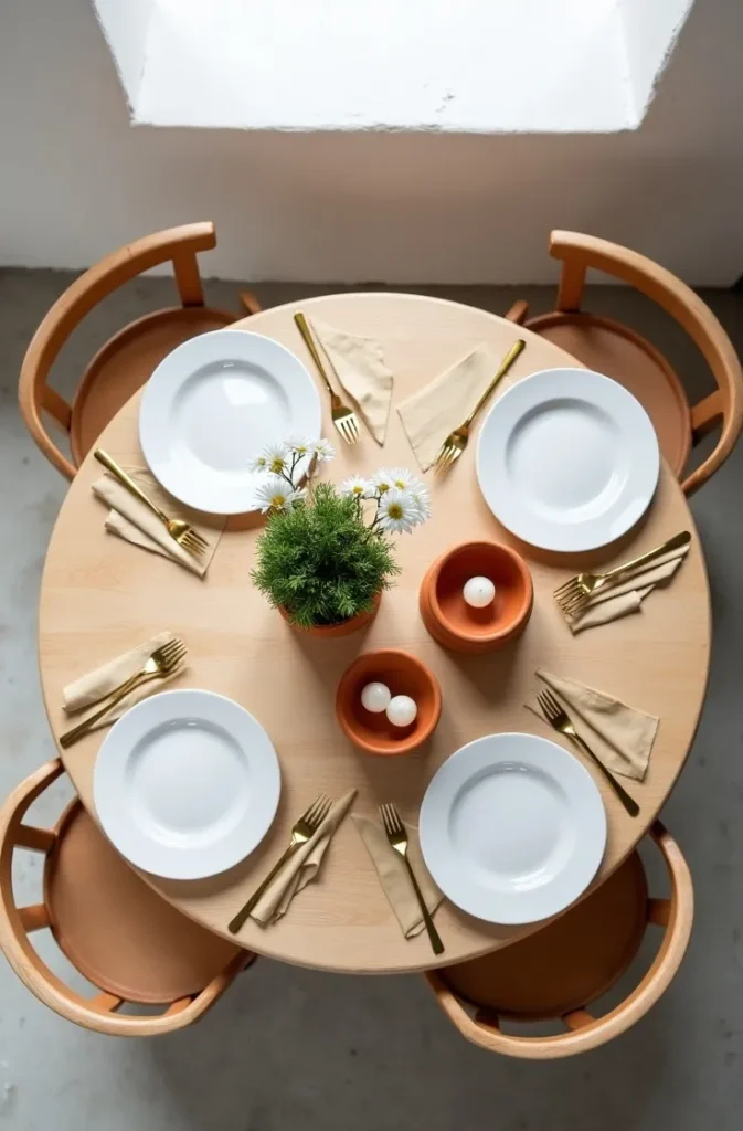 Build a Centerpiece With a Single Material Repeated Three Times for Visual Cohesion