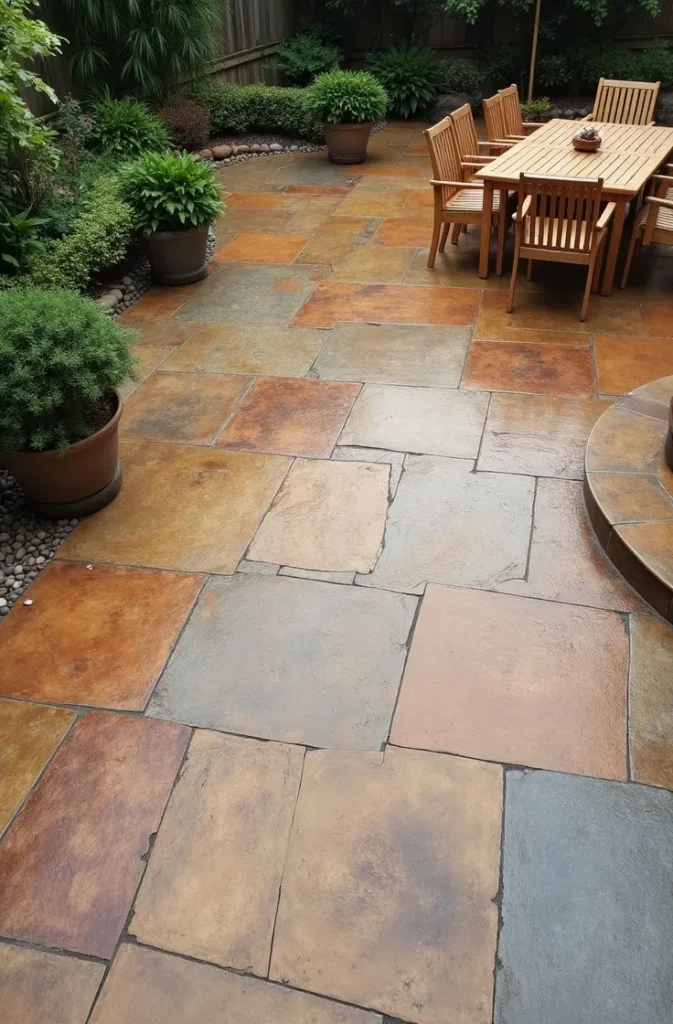 Concrete Stain Paint Hybrid for a Natural Mottled Finish
