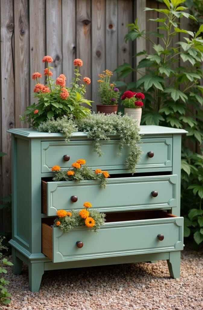 Convert a Vintage Wooden Dresser Into a Multi-Drawer Outdoor Planting Station