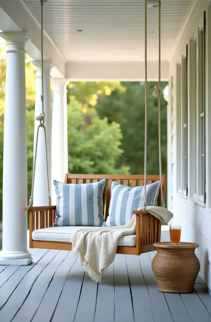 Covered Porch Swing Setup That Feels Like an Outdoor Living Room