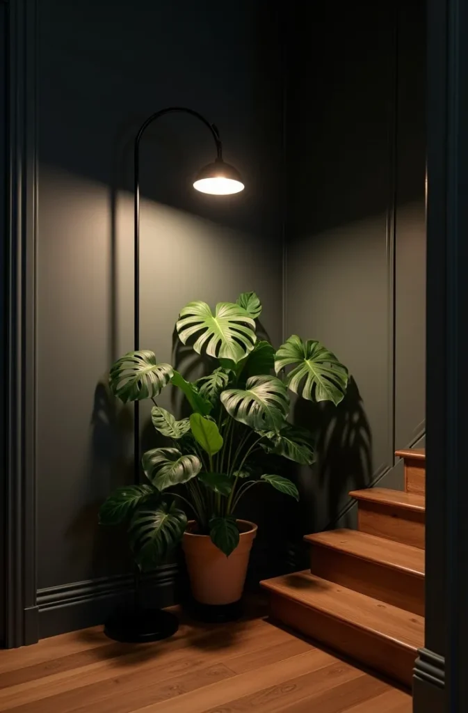 Create a Lush Tropical Corner Garden Using a Grow Light Arc Lamp