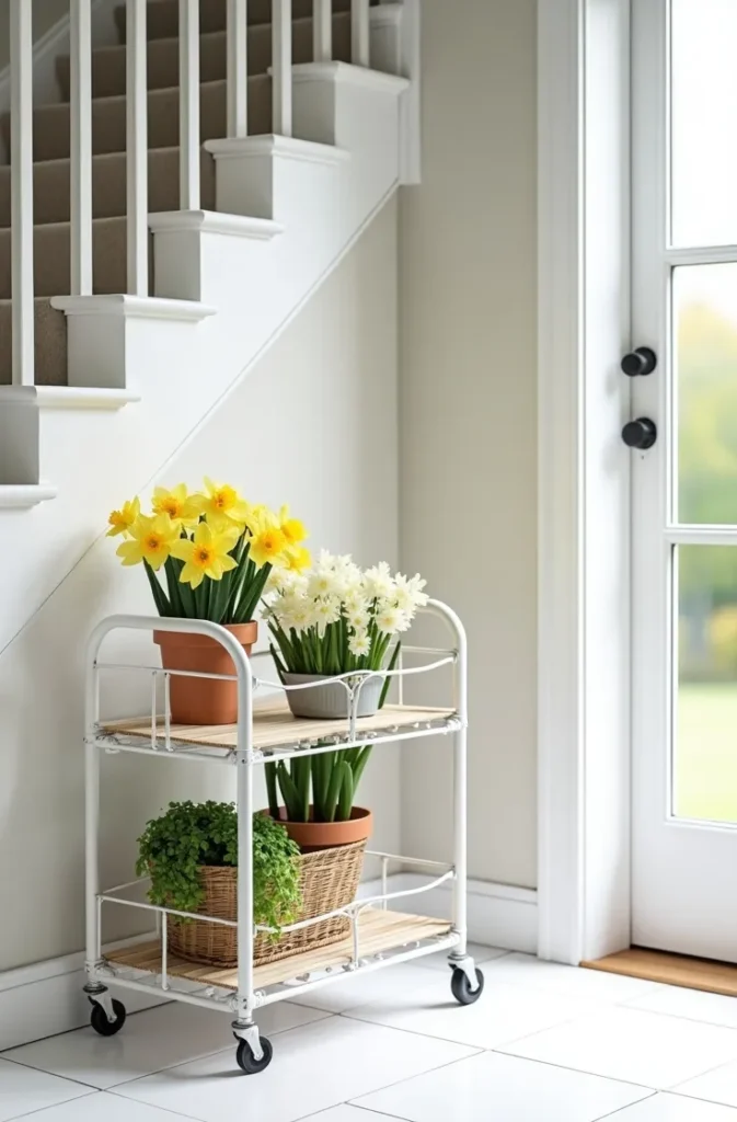 Create a Seasonal Bulb and Flower Display on a Low Under-Stair Trolley