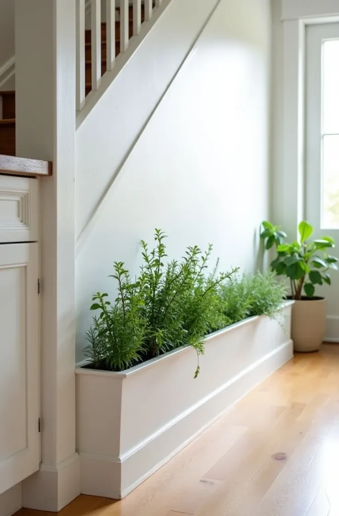 Design a Herb Garden Planter Box Built Into the Base of the Stair Enclosure