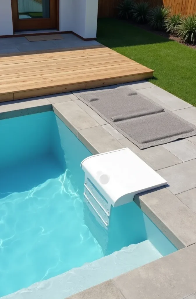 Dog-Friendly Pool Surround With Non-Slip Entry Points