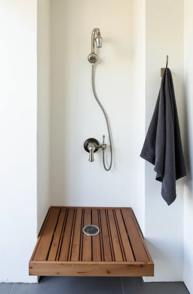 Dog Wash Station Built Into the Exterior Wall or Fence