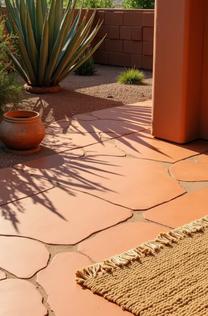 Earthy Terracotta Painted Patio for a Warm Southwest Feel