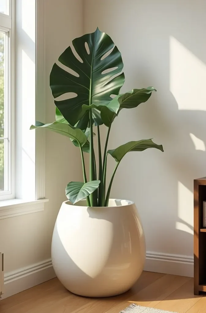Floral Freehand Painting on Pots for Statement Indoor Plants