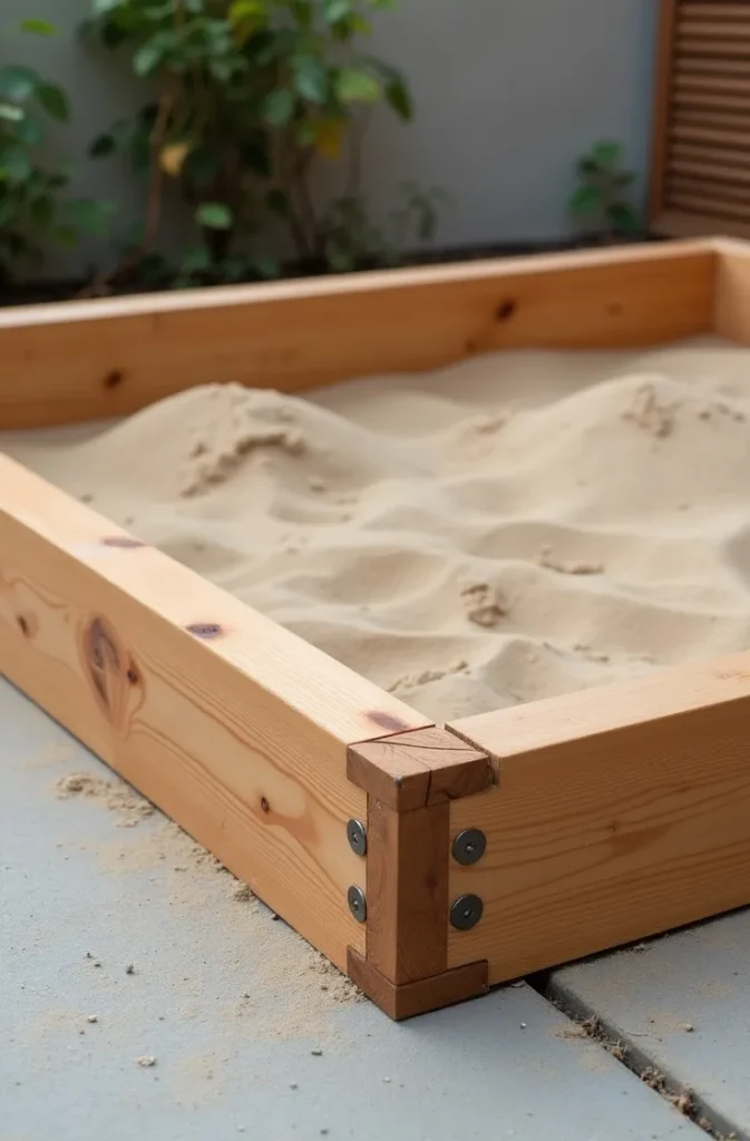 Foldable Sandbox Frame for Rental Properties or Temporary Backyard Setups