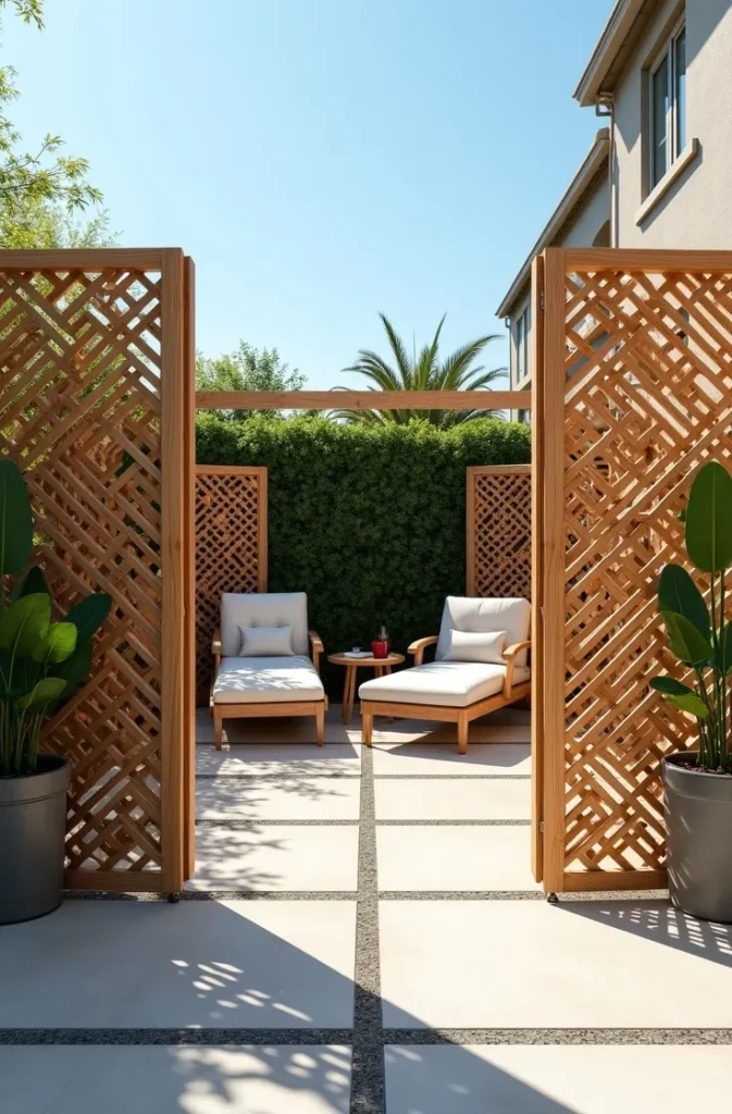 Freestanding Lattice Panel as a Portable Privacy Solution