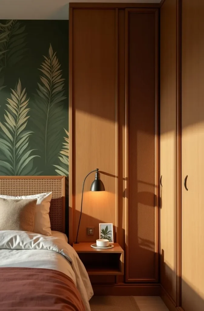 Give a Closetless Bedroom a Botanical Headboard That Works Harder Than Storage Decor